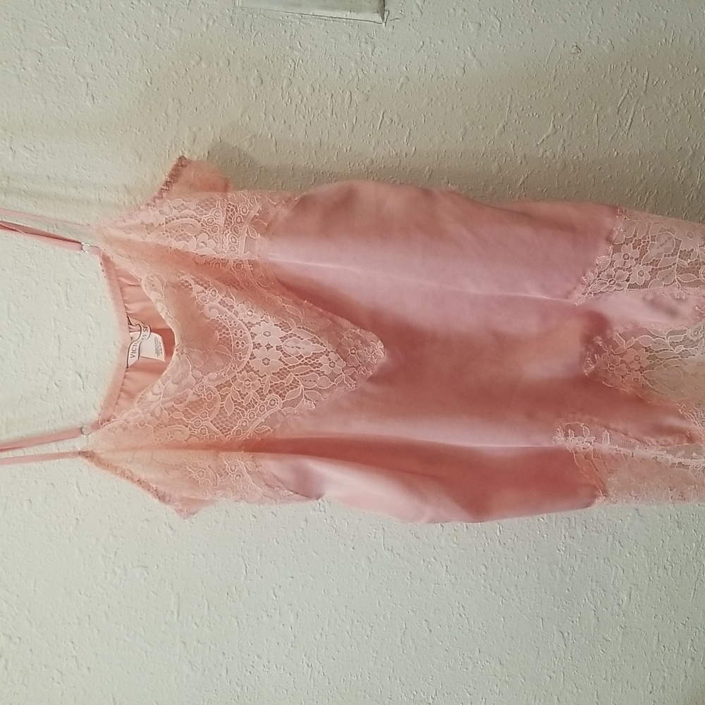 Victoria's Secret Pink Lace Trim Chemise